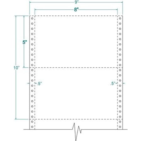 Compulabel 211601, Continuous White Ledger Card Pin Fed 8 X 5