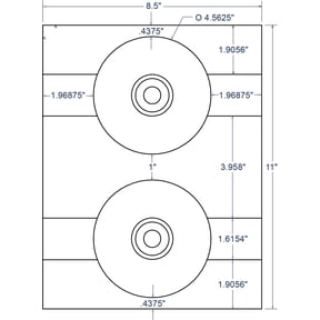 Compulabel 312750, Cd Donut Label 4 9/16