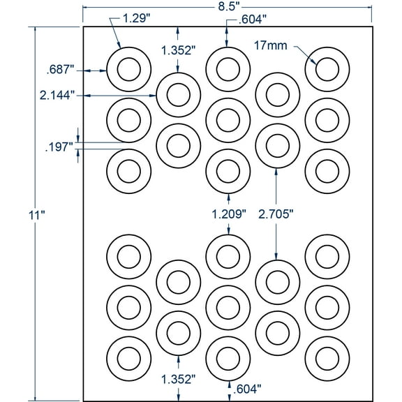 Compulabel 312862, 1-1/3" Diameter CD/DVD Hub Labels (100 Sheets)
