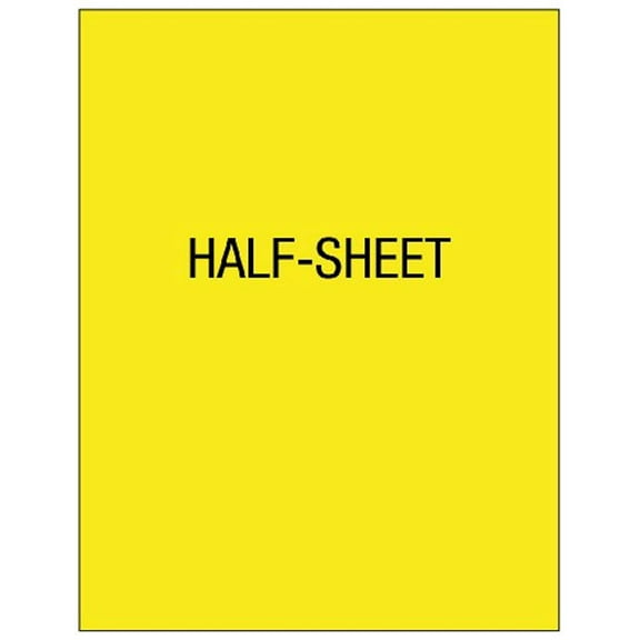 Compulabel 318600, 8-1/2" x 5-1/2" Laser FL Yellow Labels (100 Sheets) Comparable to Avery 5165