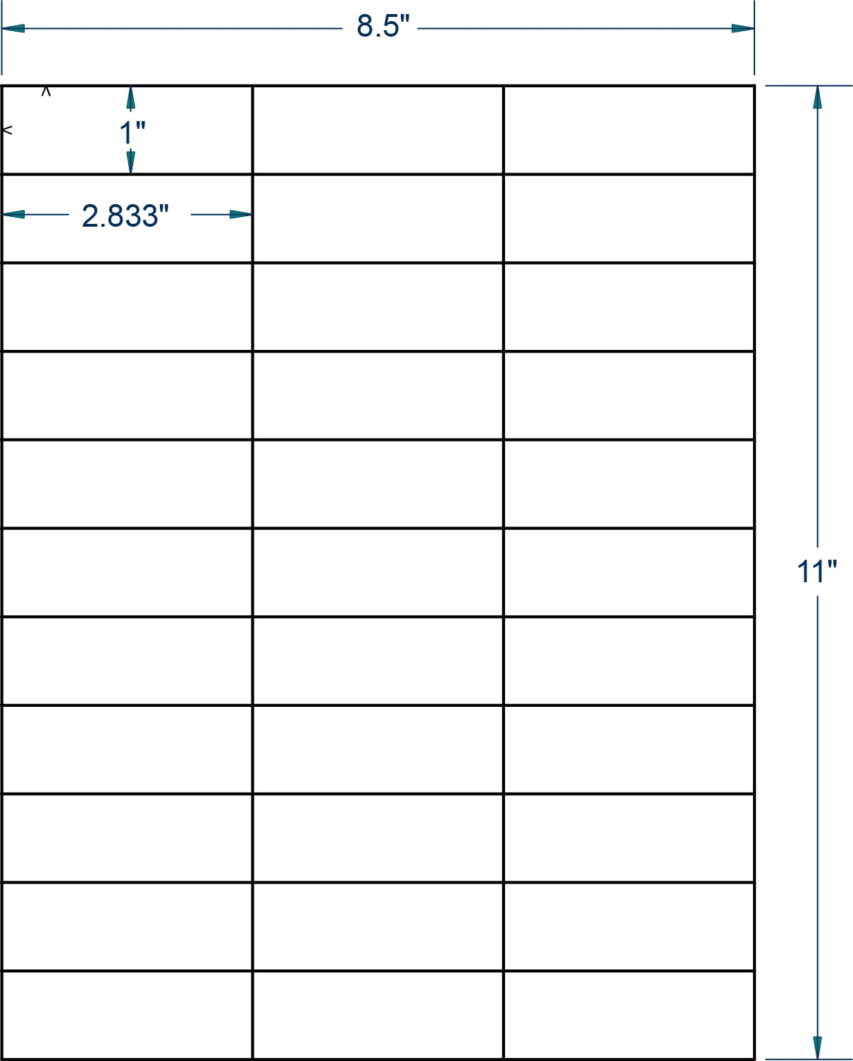 Compulabel 330906, 2-5/6" x 1" Laser/Inkjet Address Labels (250 Sheets)