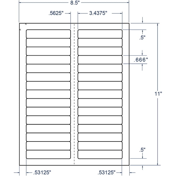 Compulabel 332458, File Folder Label 3 7/16 X 2/3 For All Laser & Inkjet Printers Comparable to Avery 5366