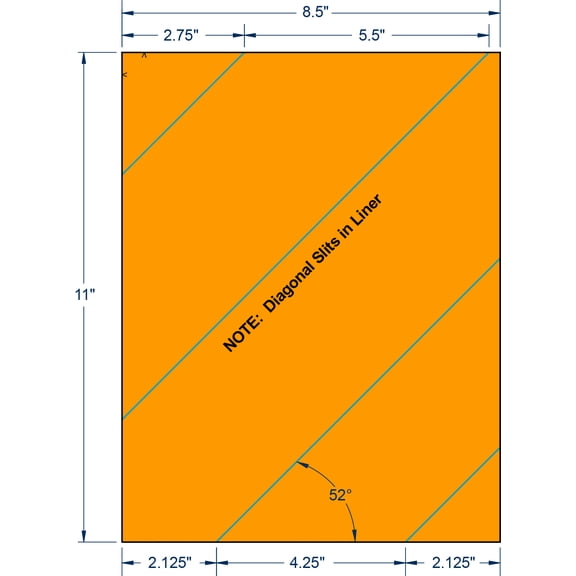 Compulabel 340209, 8-1/2" x 11" Laser FL Orange Labels (1000 Sheets)