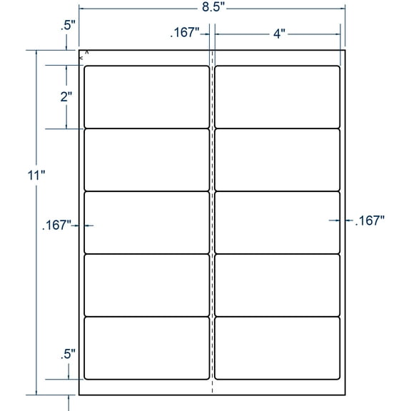 Compulabel 340760, 4" x 2" Laser/Inkjet Labels (1000 Sheets) Comparable to Avery 5523
