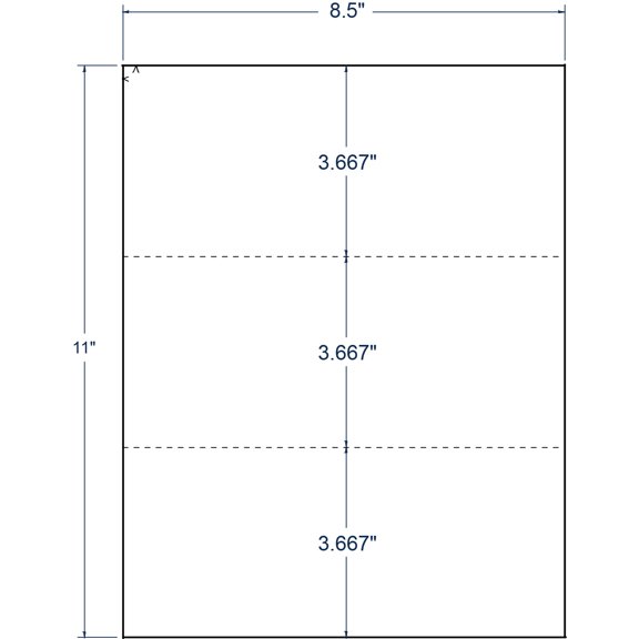 Compulabel 410905, Product Id Cards 8 1/2 X 3.66 For Printing Using Laser Or Ink Jet Printers