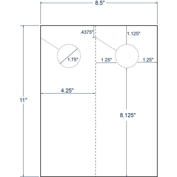 Compulabel 411254, 4-1/4" x 11" Laser/Inkjet 7 pt. Door Hanger Cards