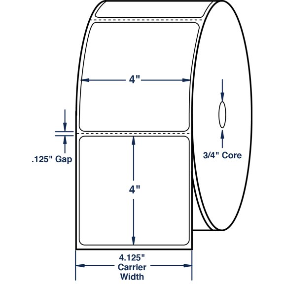 Compulabel 510746, 4" x 4" Direct Thermal Labels
