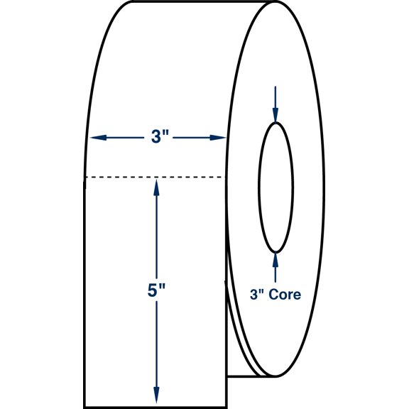 Compulabel 521000, 3" x 5" Direct Thermal Tags