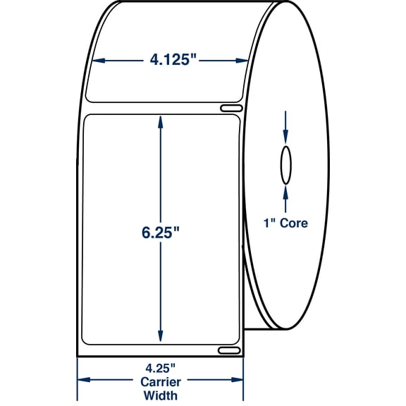 Compulabel 530516, 4-1/8" x 6-1/4" Direct Thermal Shipping Labels