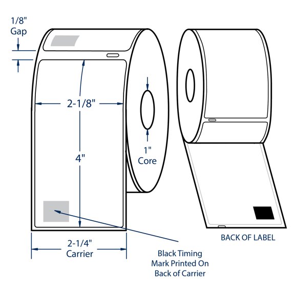 Compulabel 550157, Direct Thermal Shipping Labels 2 1 8 X 4