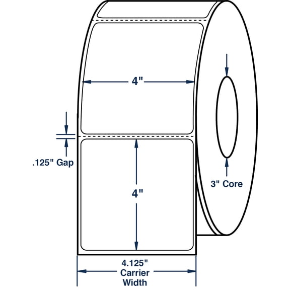 Compulabel 620616, 4" x 4" Thermal Transfer Labels