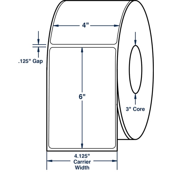 Compulabel 620706, 4" x 6" Thermal Transfer Labels