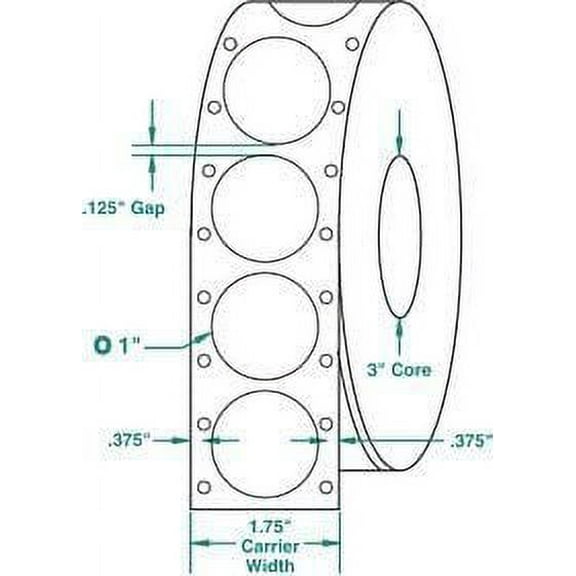 Compulabel 910102, Circular Labels 1'' Round Label For Dot Matrix