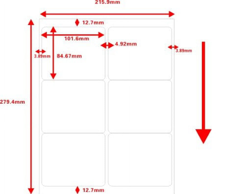 Compulabel White Address Labels for Laser and Inkjet Printers, 4 x 3 1/ ...