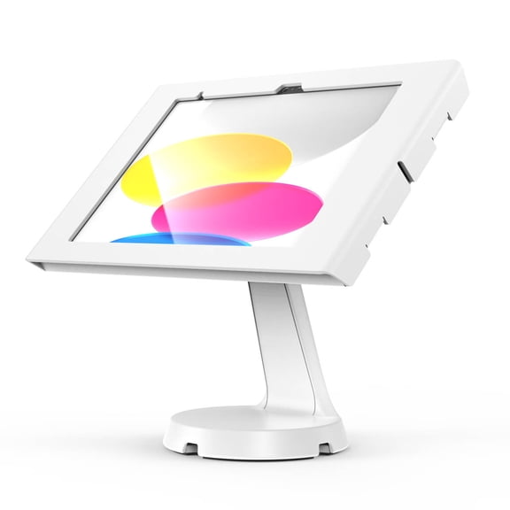 iPad 10th-11th (A16) Gen, Apex Enclosure Mast Counter Stand - White