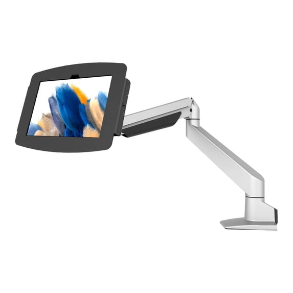 Compulocks Galaxy Tab A7 Lite Space Enclosure Articulating Arm Mount - Mounting kit (enclosure, articulating arm mount) - for tablet - lockable - high-grade aluminum - silver, black - screen size: 8.7" - desk-mountable - for Samsung Galaxy Tab A7 Lite