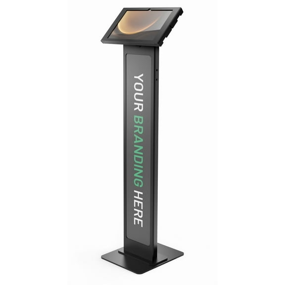 Galaxy Tab S9+/S9FE+/S10FE+ 12.4" Apex Enclosure Brandable Floor Stand Black