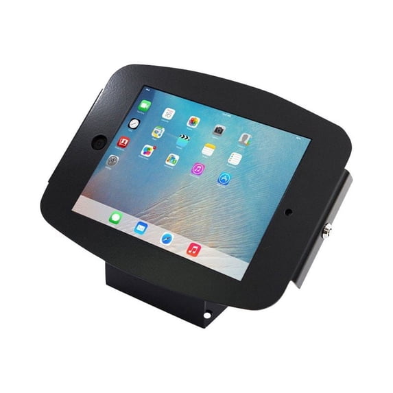 Compulocks Space 45�� iPad 9.7" Wall Mount / Counter Top Kiosk Black - Enclosure - Anti-Theft - for tablet - aluminum - black - wall-mountable, desktop stand