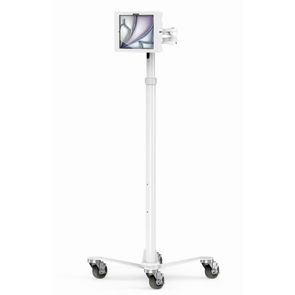 iPad Air M2 & M3 11", Apex Enclosure Rolling Cart - Rise Freedom Extended White