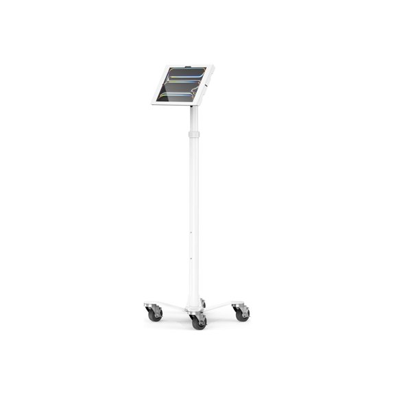 Compulocks iPad Pro M4 13" (2024), Apex Enclosure Rolling Cart - Rise Freedom - Cart - for tablet - rolling - lockable - medical - white - screen size: 13" - free-standing - for Apple 13-inch iPad Pro (M4)