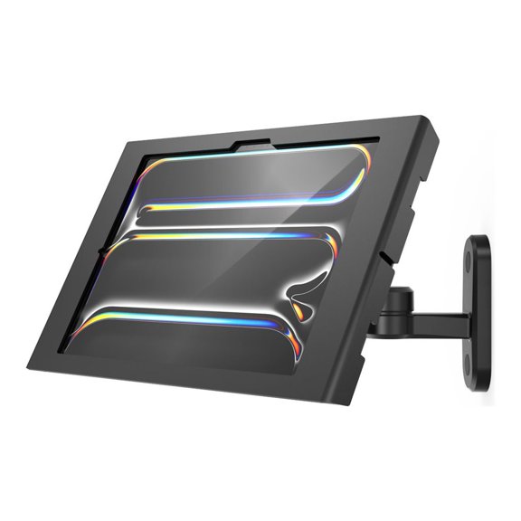 Compulocks iPad Pro M4 13" (2024), Apex Enclosure Swing Wall Mount - Mounting kit (wall mount, enclosure, stand) - for tablet - lockable - metal frame - black - screen size: 13" - wall-mountable - for Apple 13-inch iPad Pro (M4)