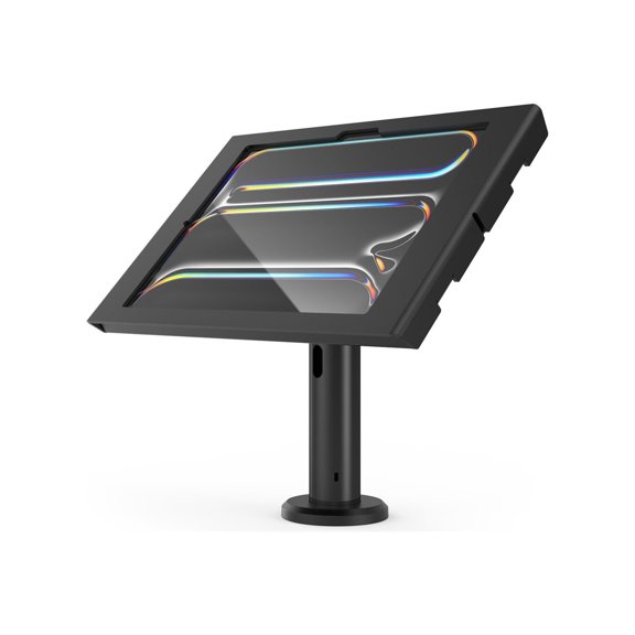 Compulocks iPad Pro M4 13" (2024), Apex Enclosure Tilting Stand 8" - Mounting kit (enclosure, stand) - exposed front/back camera and sensors - for tablet - lockable - metal frame - black - screen size: 11" - wall-mountable - for Apple 13-inch iPad Pro (M4)