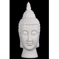 thumbnail image 1 of Compulsive & Spiritual Ceramic Buddha Head In White, 1 of 2