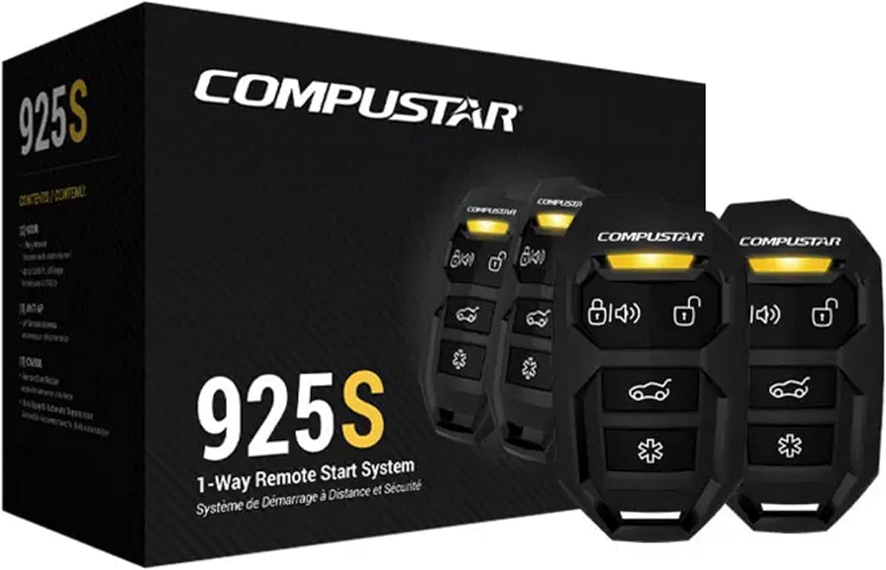 Compustar CS925S 4-Button 1 Way Remote Start System (up to 1500' Range)