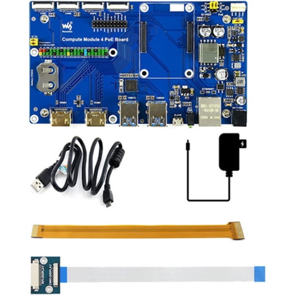 Compute Module 4 Dev Kit Compatible with with Wave-Share PoE Board Without 7inch Touchscreen