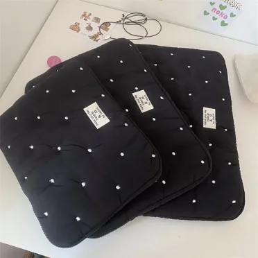 Computer Bag Cute Laptop Sleeve Zipper Cover Tablet Carrying Case for Macbook/For Samsung 13/15.6/16 inch Huawei for Xiaomi for ipad 11 inch (black,13 13.3 14 inch)
