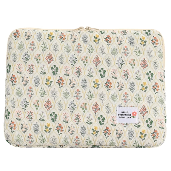 Computer Bag Zipper Flower Laptop Sleeve for 14in Notebook (Green Flower 5 S)
