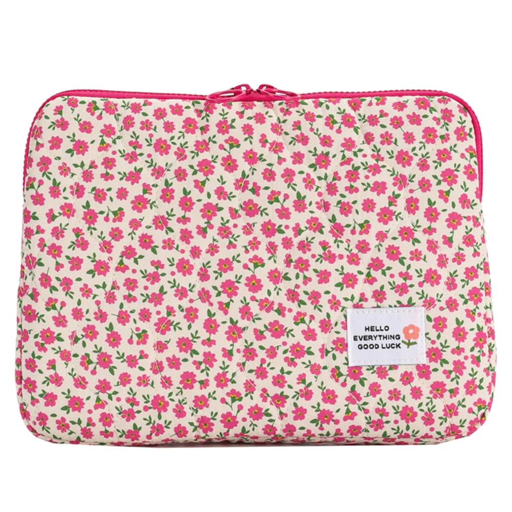 Computer Bag Zipper Flower Laptop Sleeve for 14in Notebook (Pink Flower ...