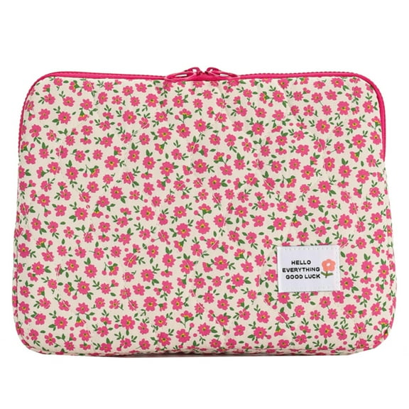 Computer Bag Zipper Flower Laptop Sleeve for 14in Notebook (Pink Flower 7 S)
