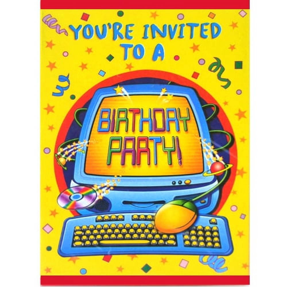 Computer Party Invitations Barbie Party Printable Birthday Invitation