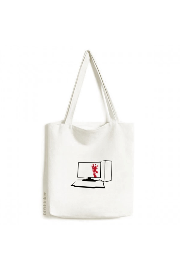 Computer Box Giraffe Keyboard Tote Canvas Bag Shopping Satchel Casual Handbag