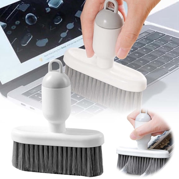 Computer Brush Keyboard Duster & Screen Cleaning Tool Anti-Static Soft Bristle Brush For Monitor Gaps, Laptop Crevices, Electronics & Audio Equipment Maintenance, Desk Cleaner