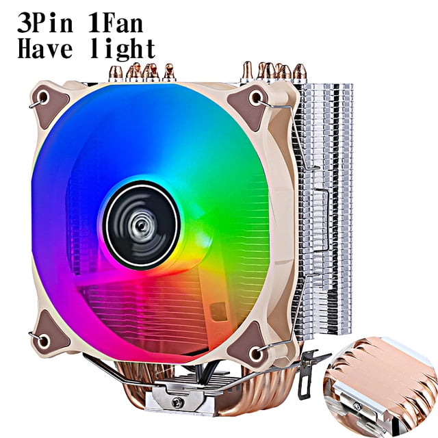 Computer CPU Processor Cooling 120mm Fan 6 Heat Pipe Cooler Suitable For Installing LGA775 115x1200 1700 1356 1366 AMD i3 i5 i7