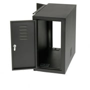 Global Industrial Security Computer CPU Enclosed Cabinet Side Car Black