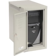 Global Industrial Security Computer CPU Enclosed Cabinet Side Car Dark Gray