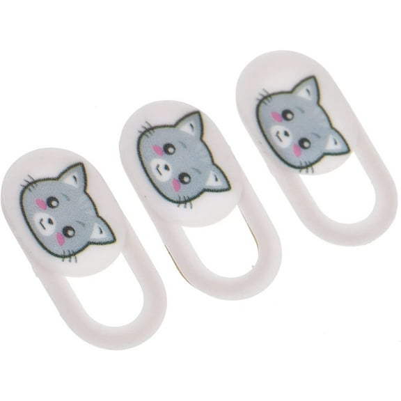 Computer Camera 3Pcs Webcam Cover Slide Camera Cover with Cat Tablet Webcam Cover Slider Web Blocker Your Visual Privacy and Computers Laptops