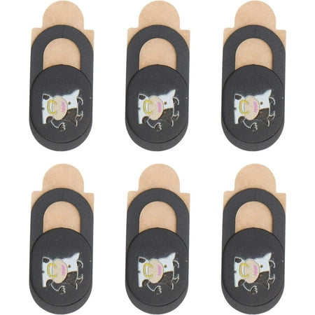 Computer Camera 6Pcs Webcam Cover Slide Cow Ox Pattern Camera Slide Blocker Plastic Camera Privacy Cover Sticker for Smartphones Computer Tablet Camera Zodiac Gift Computadoras Laptop