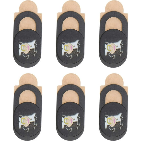 Computer Camera 6Pcs Webcam Cover Slide Cow Ox Pattern Camera Slide Blocker Plastic Camera Privacy Cover Sticker for Smartphones Computer Tablet Camera Zodiac Gift Computadoras Laptop