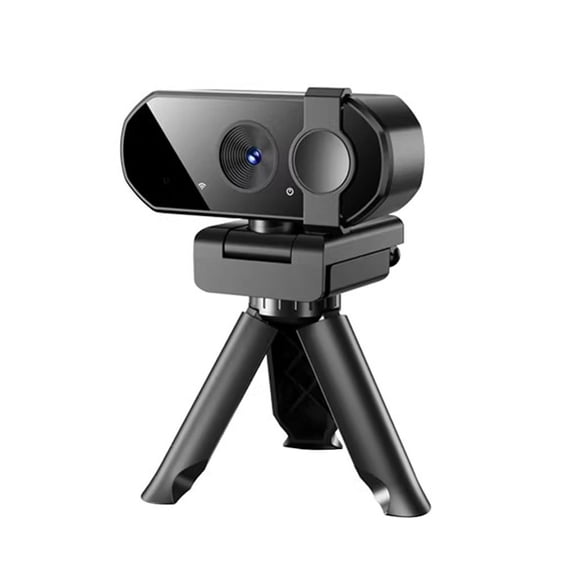 Computer Camera with Tripod 2 Mics Streaming Webcam with Privacy Cover,HD Webcam 120°View USB Camera for Live Streaming, Video Calling, Conferences