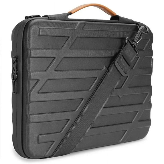 Computer Carrying Case Hard Shell Protective Laptop Bag for 13" 14" Waterproof Shockproof Computer Bag Black (black,14 inch)