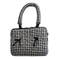 thumbnail image 1 of Computer Case Cloth Laptop Bag with Bows Design For Pad Tablets Travel Storage Case Checkered Shoulder Bag, 1 of 9
