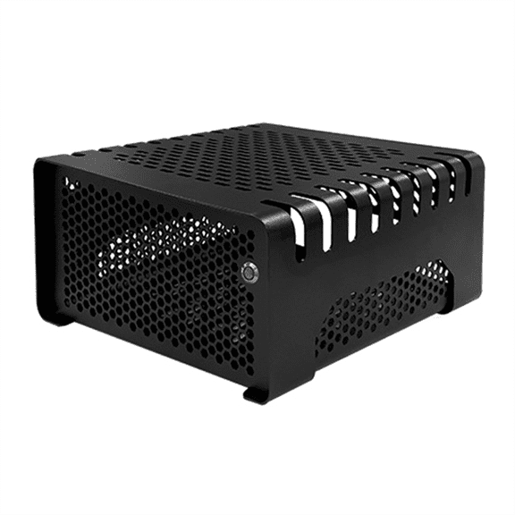 Computer Case Desktop ITX Small Case Living Room Mini HTPC Horizontal Novelty Case Black