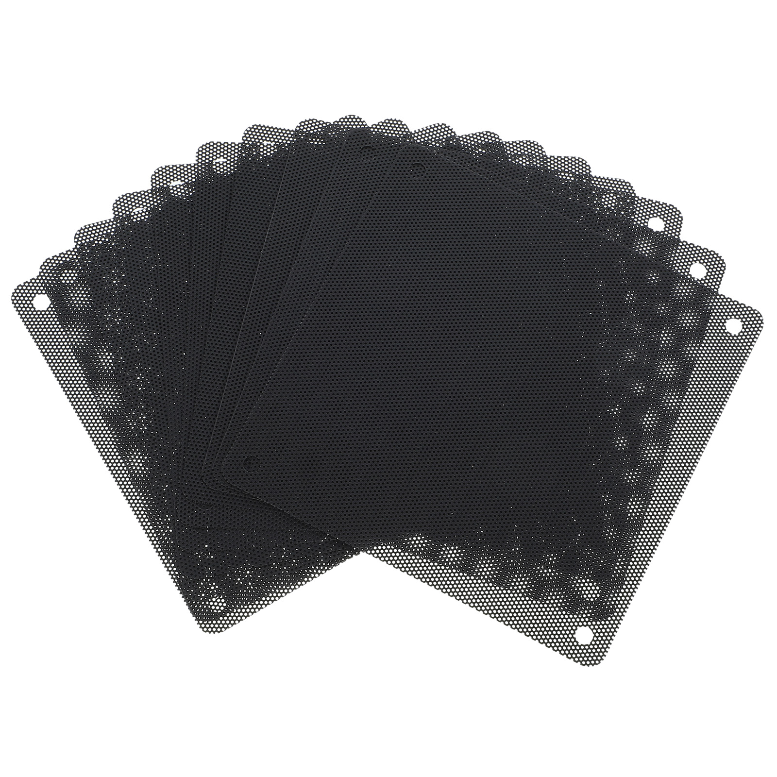 Computer Case Dust Filter Fan Strainer Filter Cover Chassis Pvc Black 12.00X12.00X0.10CM 10 Pcs