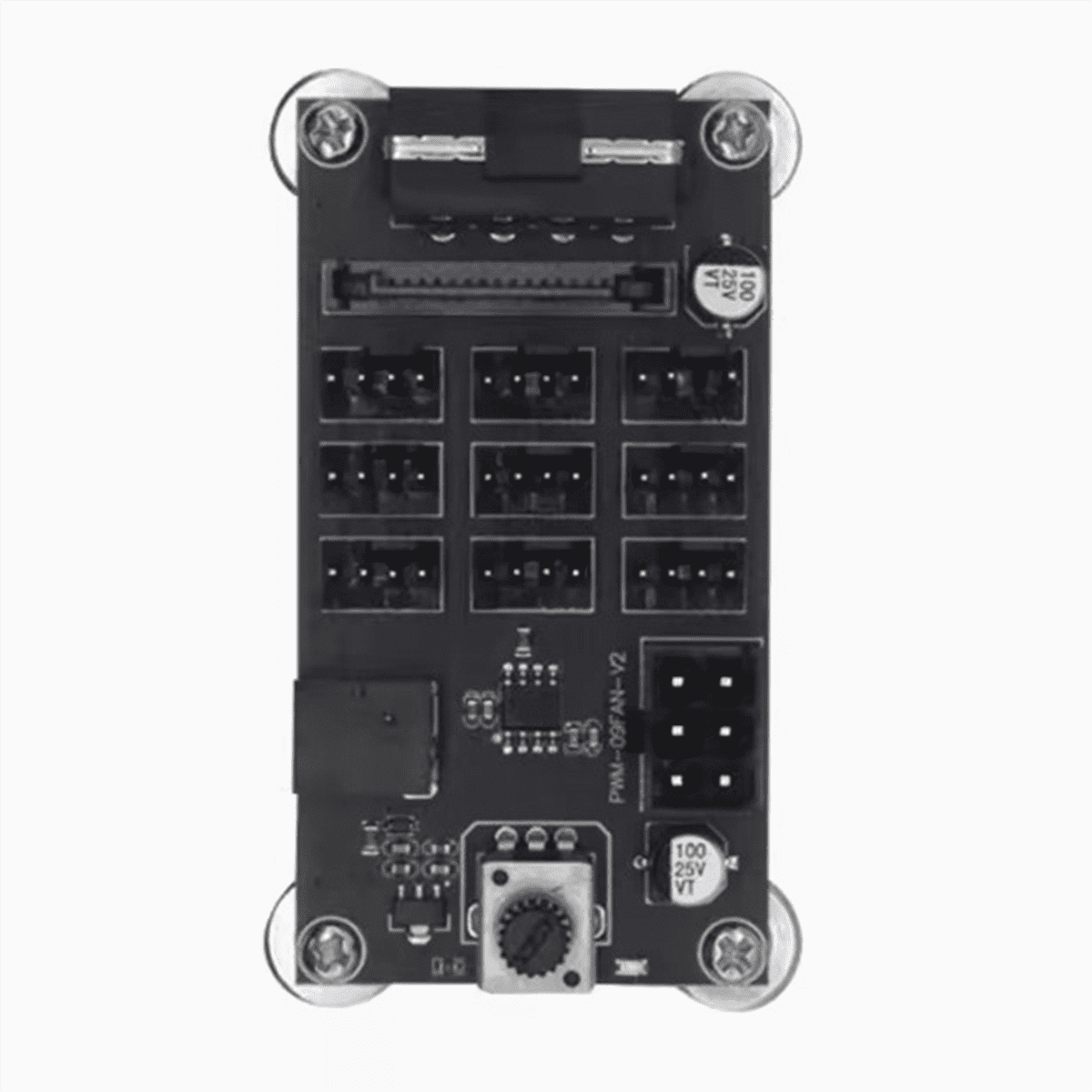 Computer Case Fan Speed Controller Module 9 Channel Hub PWM High-Power ...