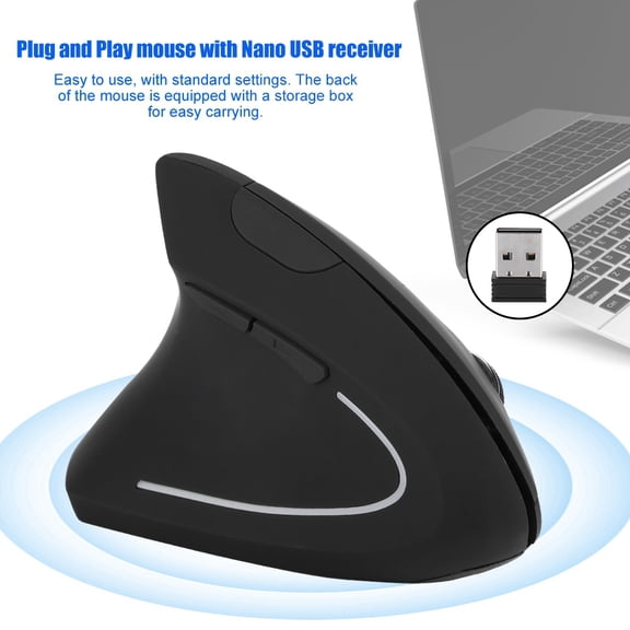 Computer Case Fans Computer Case Fans Left Handed Ergonomic Vertical Mouse DPI Adjustable for PC Laptop Office