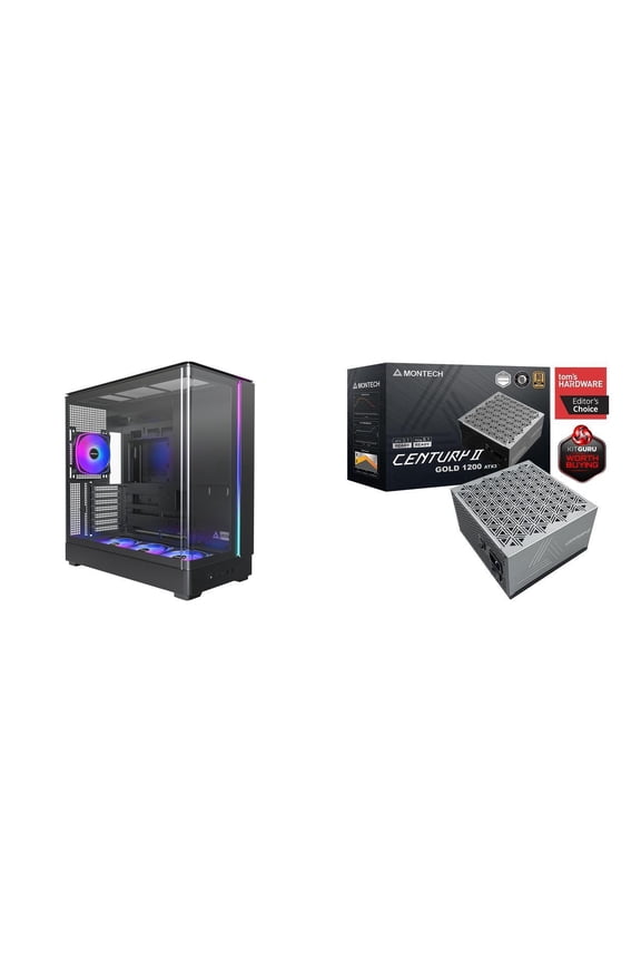 Computer Case PSU Combo -KING 45 PRO (B) Bundle with Century II 1200W PSU